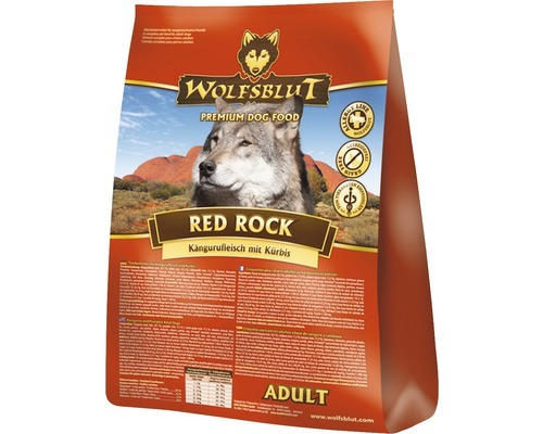 Hundefutter trocken WOLFSBLUT Red Rock, Känguru mit Kürbis mit wertvollen Superfoods, getreidefrei, Glutenfrei 2 kg