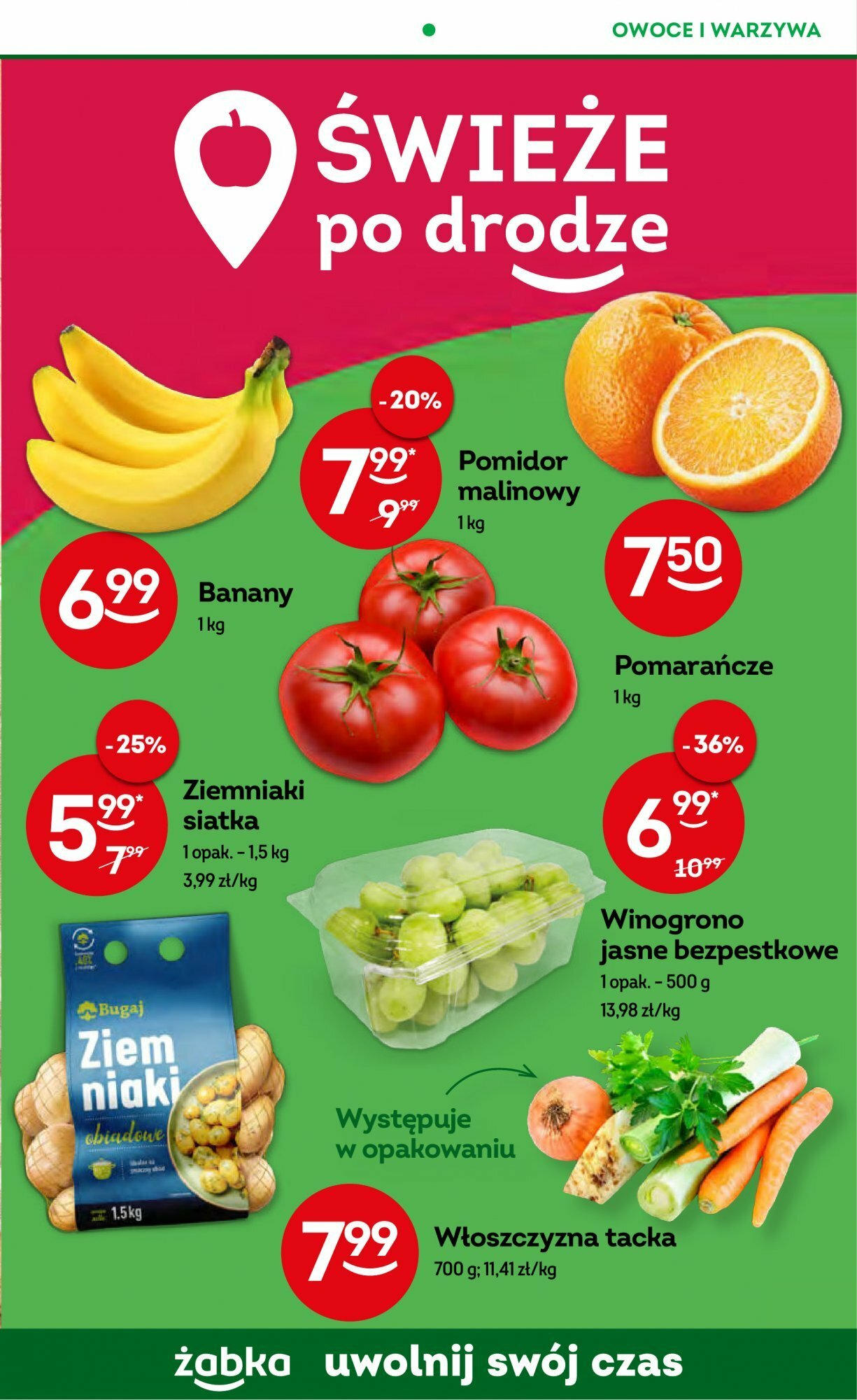 Żabka Gazetka od (13.09.2023 - 26.09.2023) | Strona: 31 | Produkty: Ziemniaki, Warzywa, Owoce, Winogrono