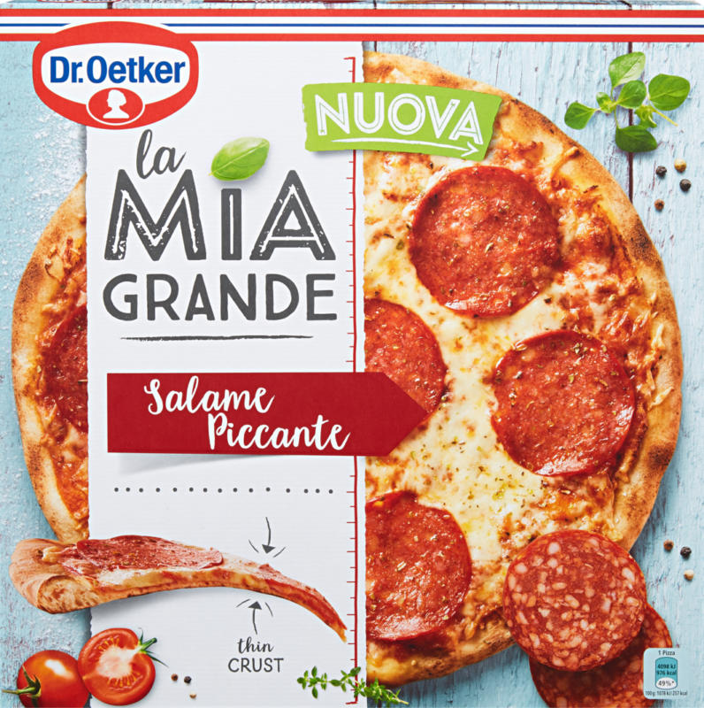 Pizza La Mia Grande Salame Piccante Dr. Oetker, 380 g