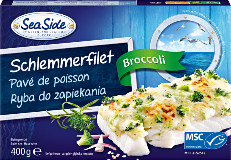 Sea Side Schlemmerfilet mit Broccoli, 400 g