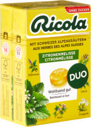Ricola Kräuterbonbons Zitronenmelisse, ohne Zucker, 2 x 50 g