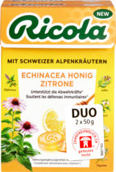 Ricola Kräuterbonbons Echinacea Honig Zitrone, 2 x 50 g