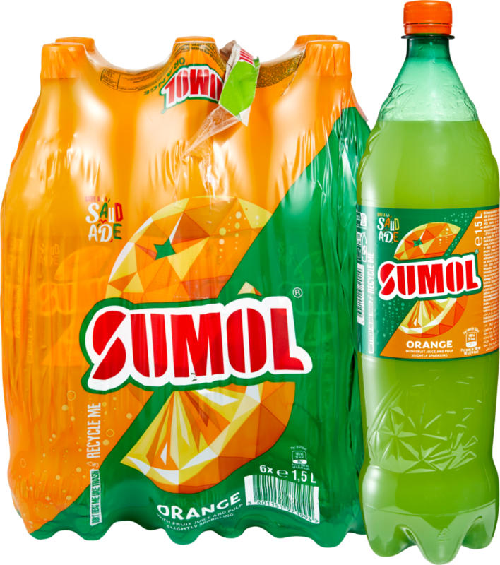 Bevanda al succo d'arancia Sumol, 6 x 1,5 litri