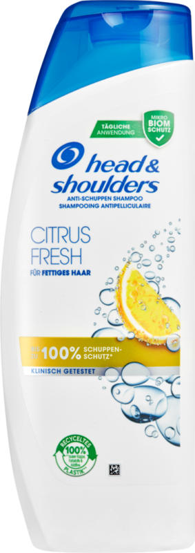 Shampooing antipelliculaire Head & Shoulders , Citrus Fresh, 500 ml