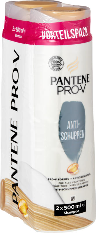 Shampoo Antiforfora 2 in 1 Pantene Pro-V, 2 x 500 ml