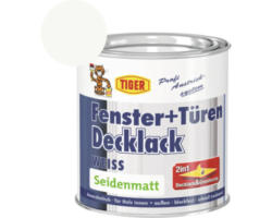 Tiger Fenster+Türen Decklack seidenmatt RAL 9016 verkehrsweiß 375 ml