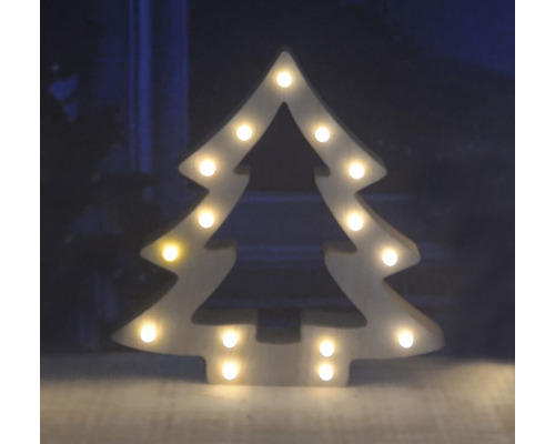 beleuchteter Dekobaum Lafiora H 29 cm Lichtfarbe warmweiß 15 LEDs inkl. Timer