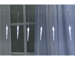 Eiszapfenkette Lafiora Beleuchtungsstrecke 11,9 m + 10 m Zuleitung 120 LEDs Lichtfarbe neutralweiß inkl. Timer und Dimmer