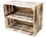 Hornbach Vintage Obstkiste mit Regalboden geflammt 50x40x30 cm