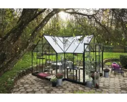 Gewächshaus Halls Garden Room 389 x 391 cm grün