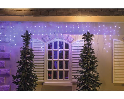 LED Eisregen-Lichterkettenvorhang Lafiora außen und innen 300x70 cm 160er kaltweiß
