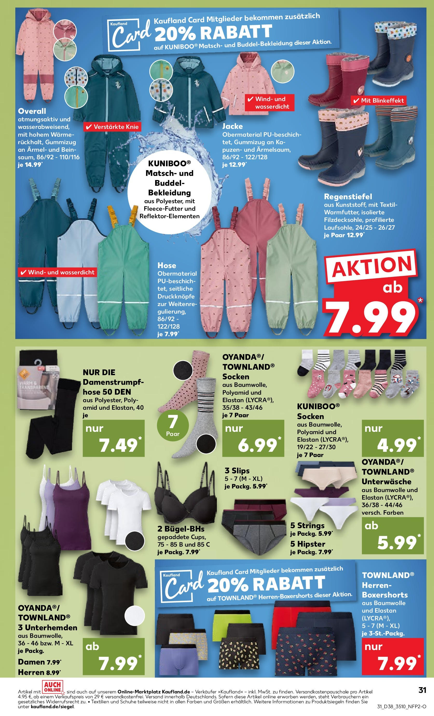 Kaufland Prospekt 	 (ab 21.09.2023) » Angebote Online zum Blättern | Seite: 31 | Produkte: Wasser, Bekleidung, Overall, Socken