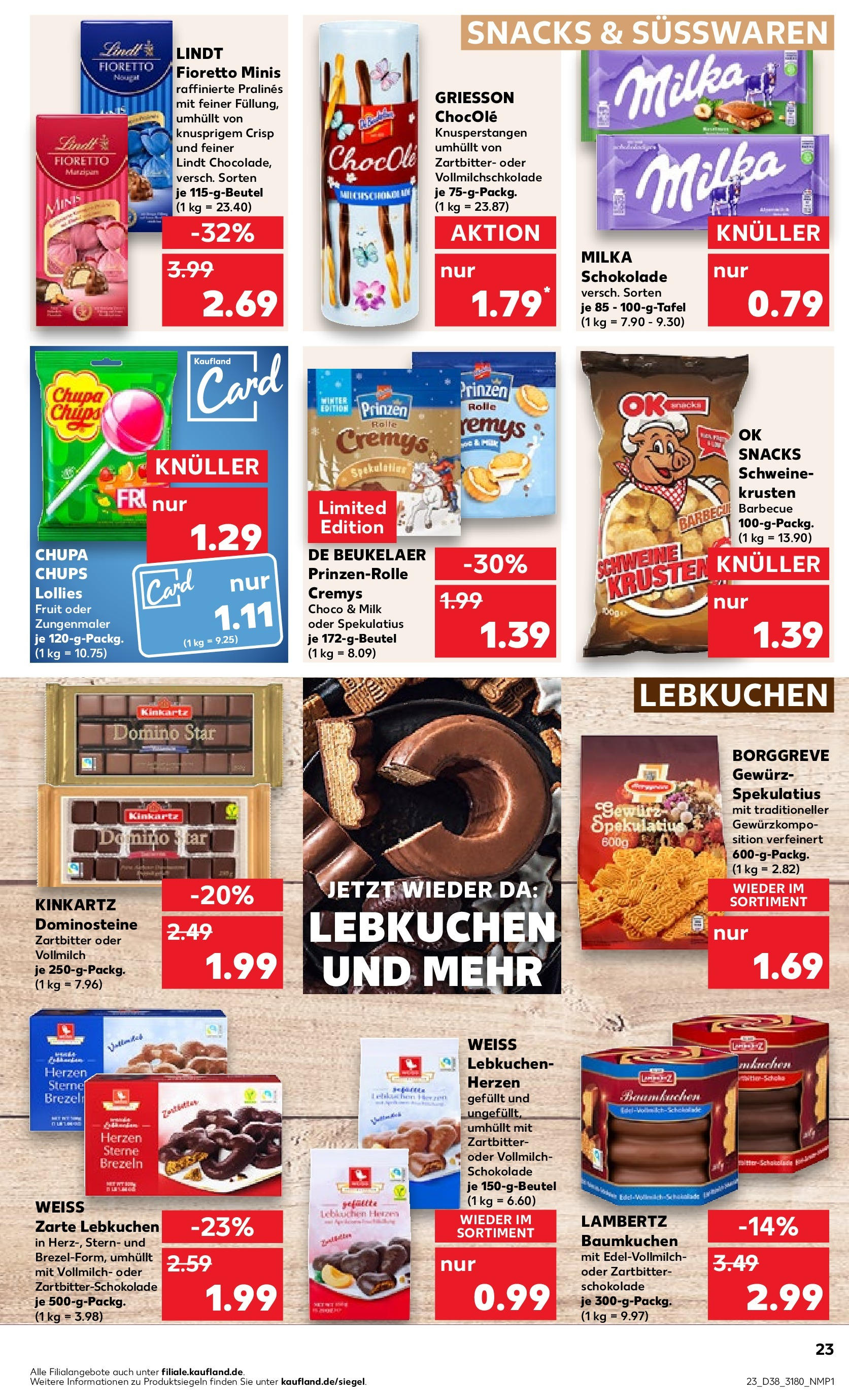 Kaufland Prospekt 	 (ab 21.09.2023) » Angebote Online zum Blättern | Seite: 23 | Produkte: Schokolade