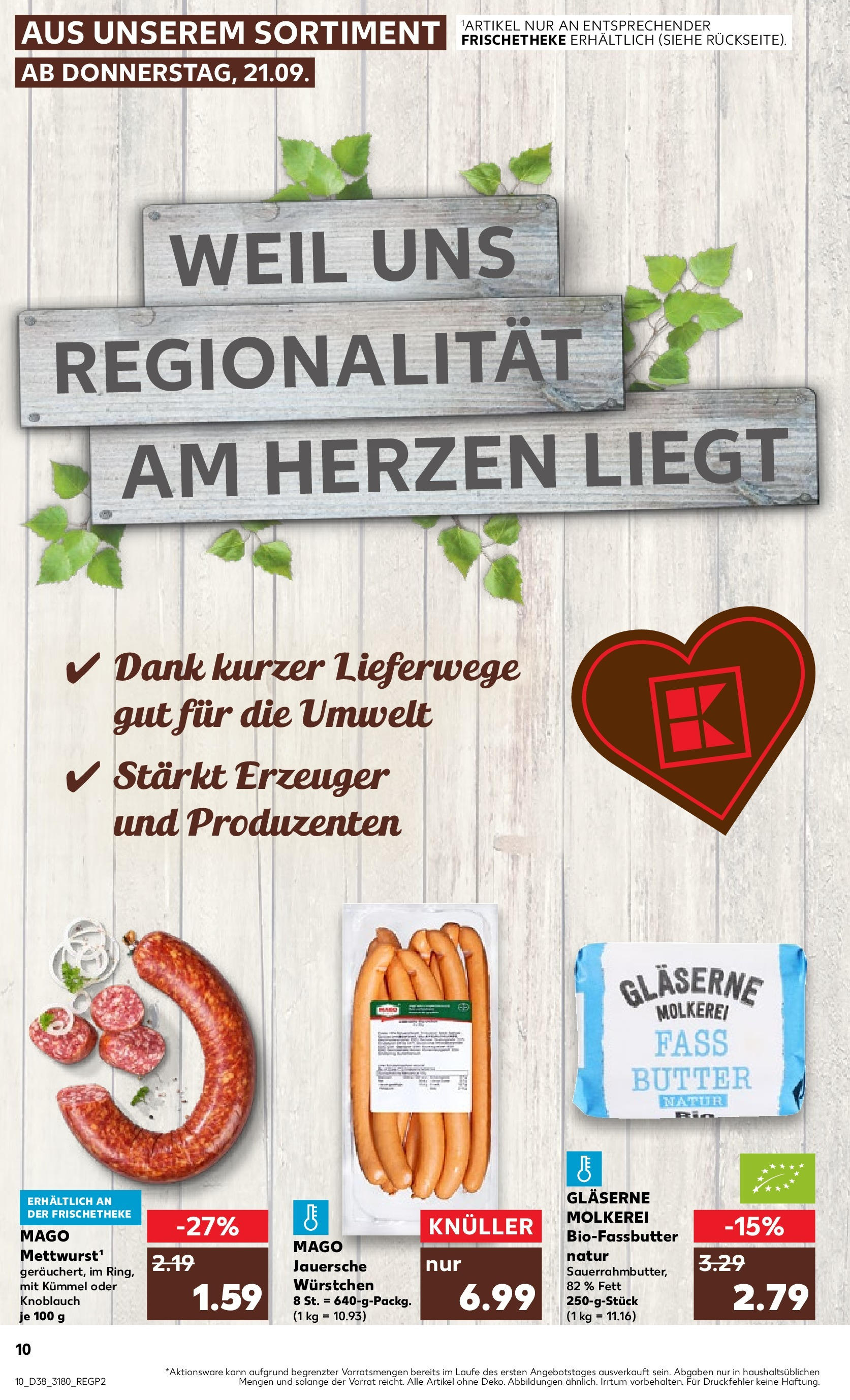 Kaufland Prospekt (ab 21.09.2023) » Angebote Online | Seite: 10 | Produkte: Wurst, Schlagsahne, Burger, Milch Kaufland Prospekt (ab 21.09.2023) » Angebote Online zum Blättern | Seite: 10 | Produkte: Wurst, Schlagsahne, Burger, Milch