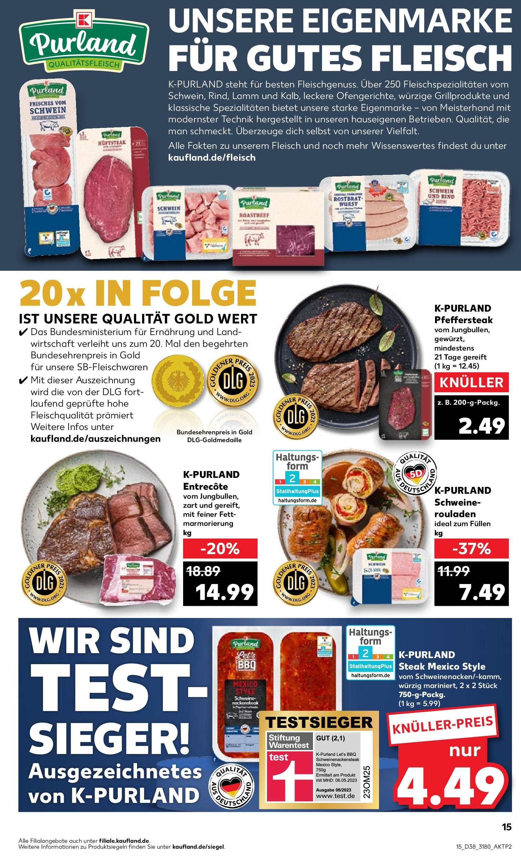 Kaufland Prospekt 	 (ab 21.09.2023) » Angebote Online zum Blättern | Seite: 15 | Produkte: Wurst, Reis, Eis