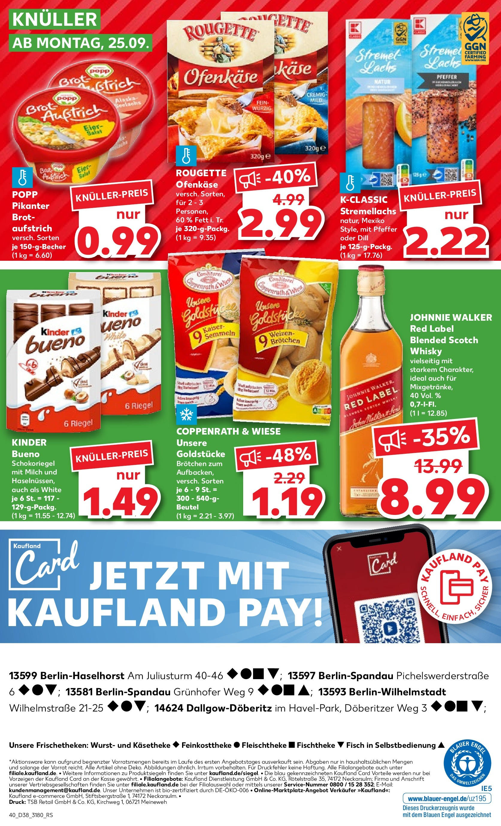 Kaufland Prospekt 	 (ab 21.09.2023) » Angebote Online zum Blättern | Seite: 40 | Produkte: Wurst, Bad, Lachs, Milch