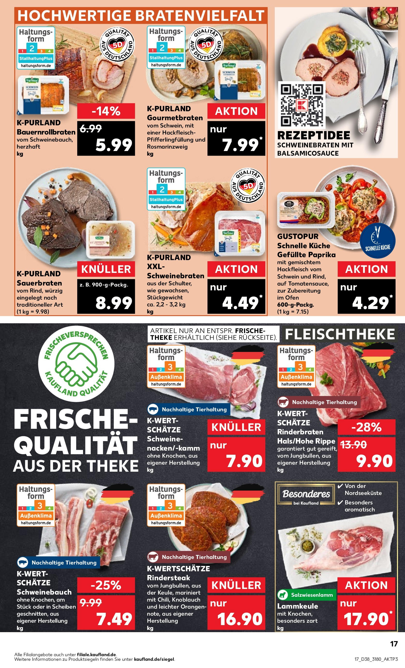 Kaufland Prospekt 	 (ab 21.09.2023) » Angebote Online zum Blättern | Seite: 17 | Produkte: Ofen, Theke, Küche