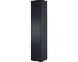 Hochschrank Sanox Frozen 3D 170x35x35 cm mit 2 Türen schwarz matt