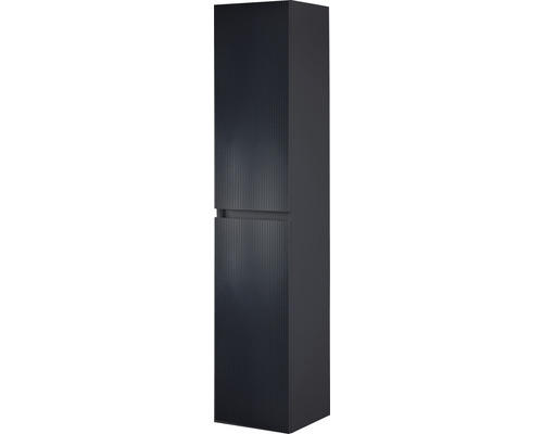 Hochschrank Sanox Frozen 3D 170x35x35 cm mit 2 Türen schwarz matt