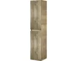 Hornbach Hochschrank Sanox Frozen 3D 170x35x35 cm mit 2 Türen französische eiche