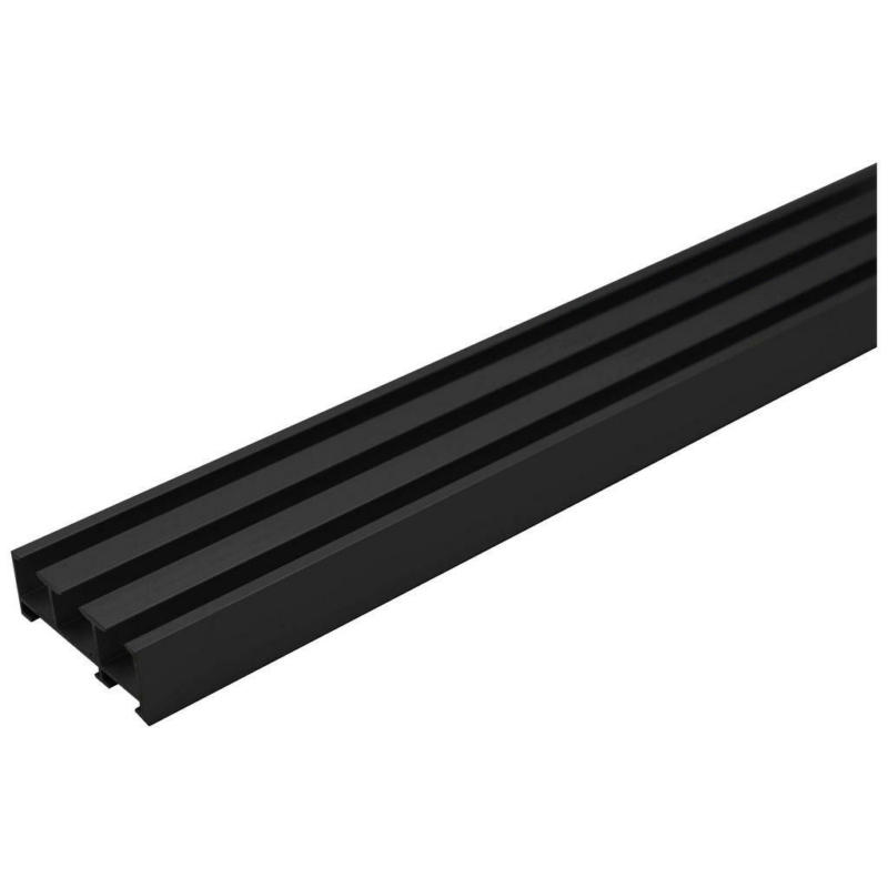 Gardinenschiene smart schwarz Metall L: ca. 210 cm 3.0 Läufe