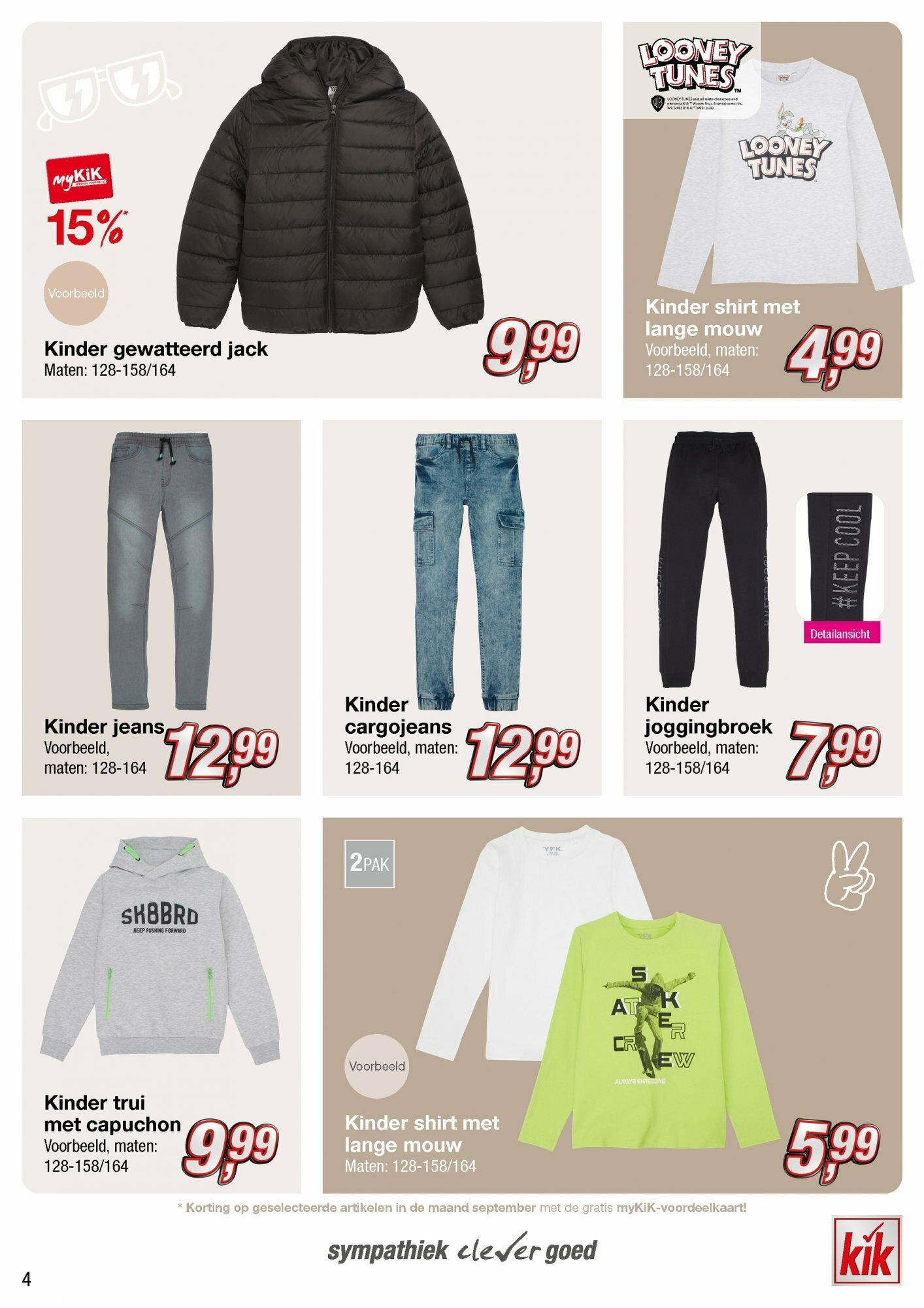KiK folder vanaf 18-09-2023 || NIEUWE | Pagina: 4 | Producten: Trui, Kinder, Shirt KiK folder vanaf 18-09-2023 || NIEUWE | Pagina: 4 | Producten: Trui, Kinder, Shirt