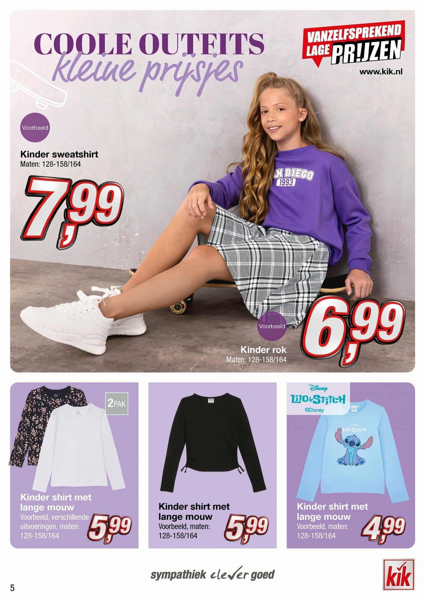 KiK folder vanaf 18-09-2023 || NIEUWE | Pagina: 5 | Producten: Kinder, Sweatshirt, Shirt
