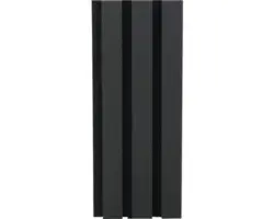 Handmuster Fjordwall Akustikpaneel Linoleum Schwarz 300x150 mm