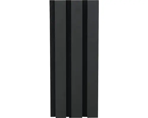 Handmuster Fjordwall Akustikpaneel Linoleum Schwarz 300x150 mm