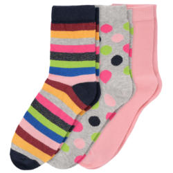 3 Paar Mädchen Socken in bunten Dessins (Nur online)