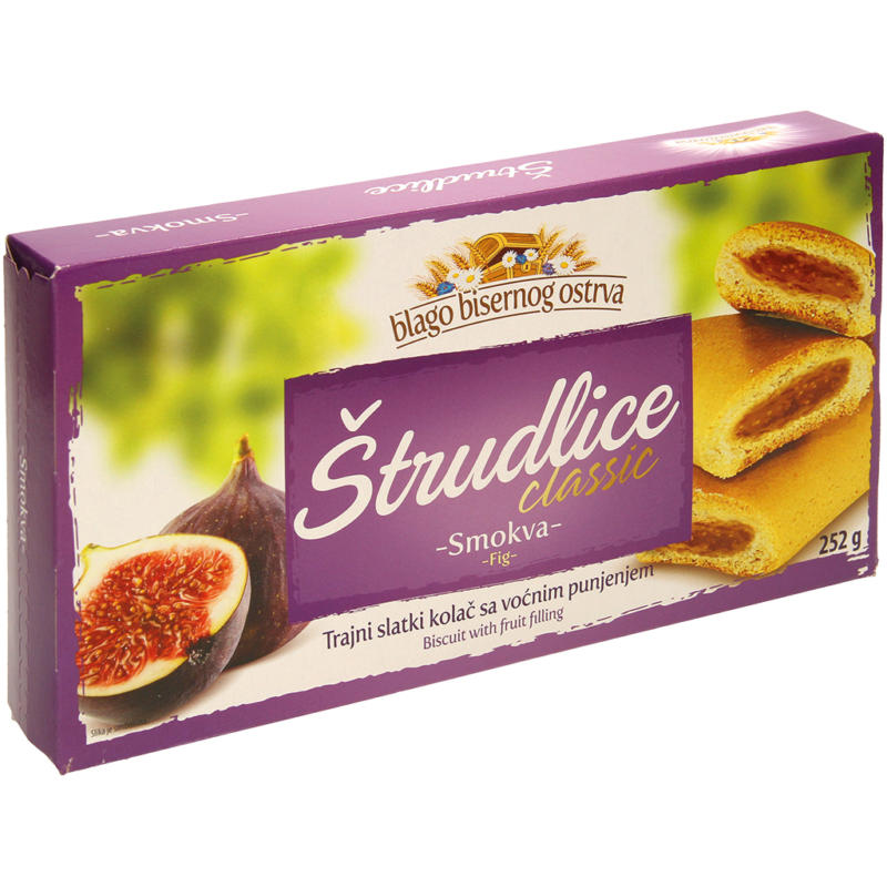 Serbisches Strudelgebäck mit einer Füllung mit Feigen