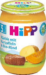 Hipp Menü Kürbis mit Kartoffeln und Bio-Rind