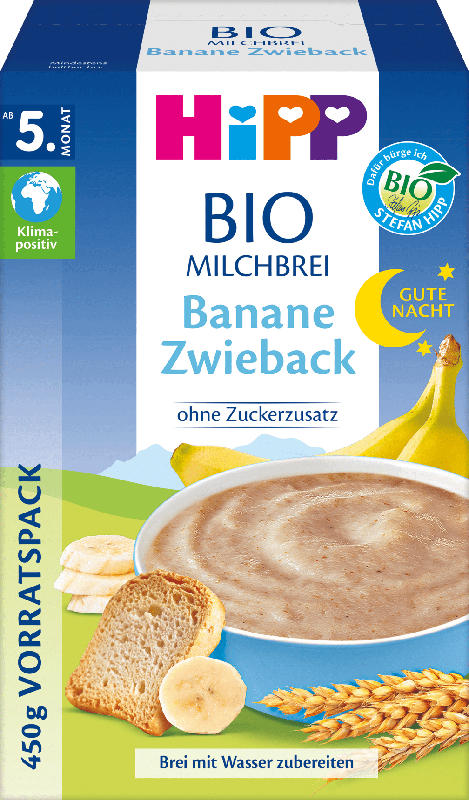 Hipp Bio-Milchbrei Banane Zwieback