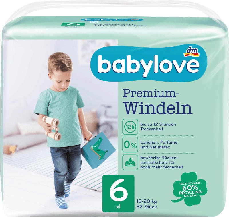 babylove Premium-Windeln Gr. 6 xxl (15-20 kg)