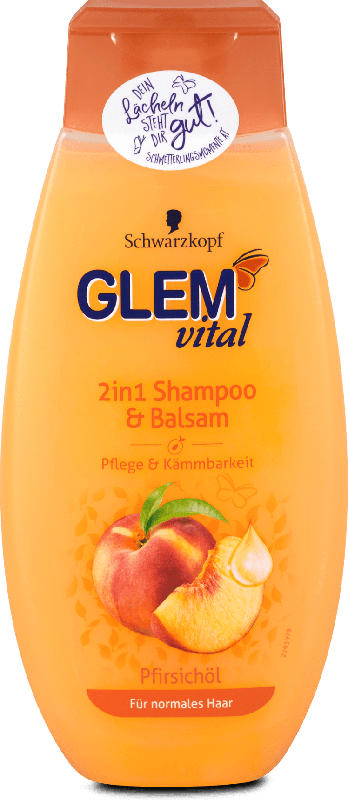 Schwarzkopf GLEM vital 2in1 Shampoo & Balsam Pfirsichöl