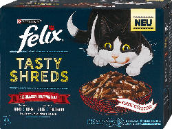 Felix Tasty Shreds Katzenfutter Geschmacksvielfalt vom Land