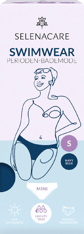 SELENACARE Swimwear Perioden-Bikinihose Mini Navy Blue, Gr. S