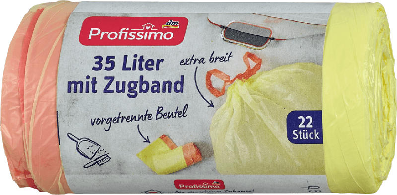 Profissimo Zugband-Müllbeutel 35 Liter