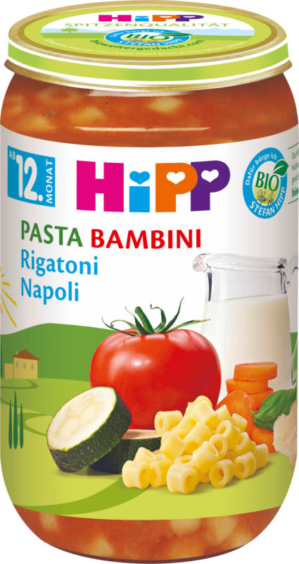 Hipp Menü Pasta Bambini Rigatoni Napoli