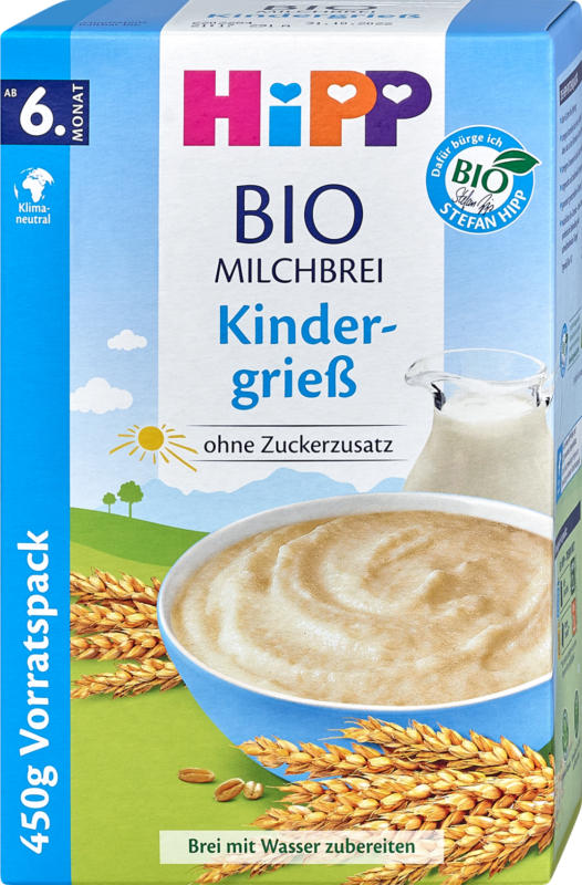 Hipp Bio Milchbrei Kindergrieß