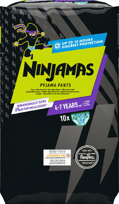 Ninjamas Absorbierende Nachthöschen 4-7 Jahre blau