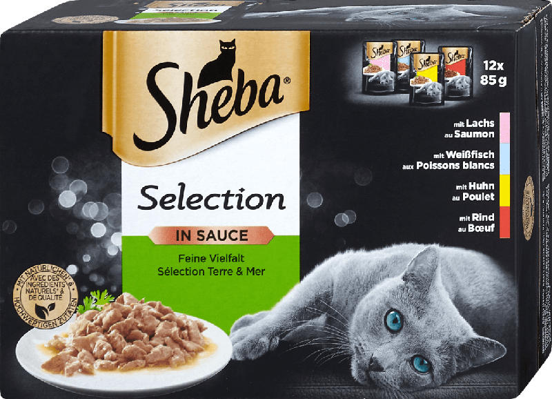 Sheba Selection Katzenfutter mit Lachs in Sauce Feine Vielfalt