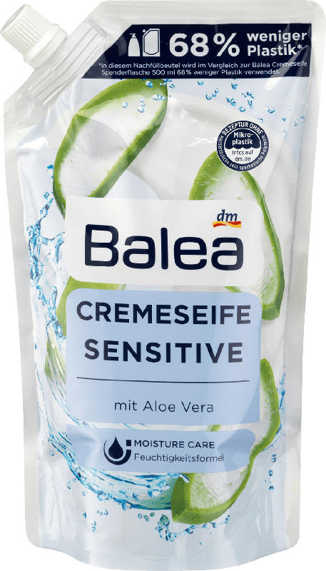 Balea Cremeseife Sensitive mit Aloe Vera Nachfüllbeutel
