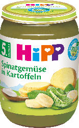 Hipp Babybrei Spinatgemüse in Kartoffeln