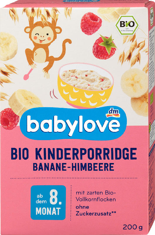 babylove Bio Kinderporridge Banane-Himbeere