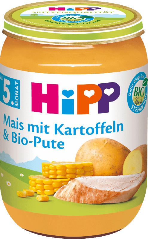 Hipp Menü Mais mit Kartoffeln & Bio-Pute