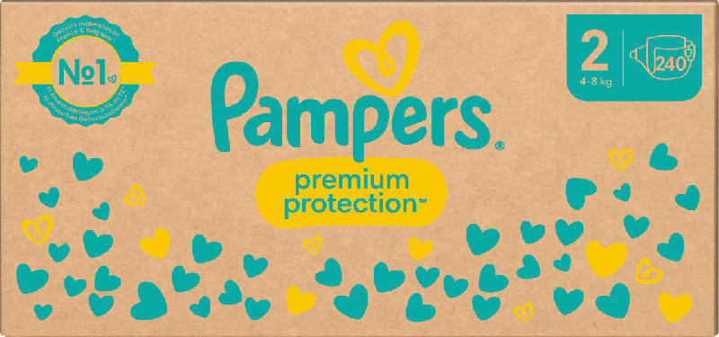 Pampers premium protection Gr. 2 (4-8 kg) Monatsbox