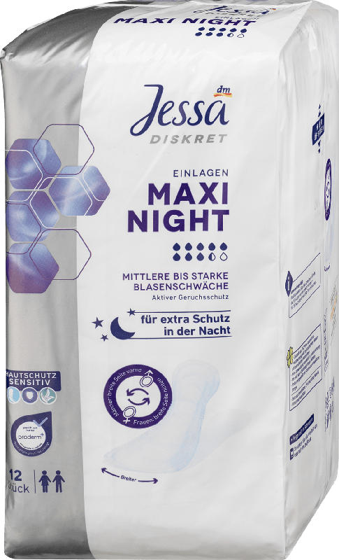 Jessa Diskret Einlagen Maxi Night