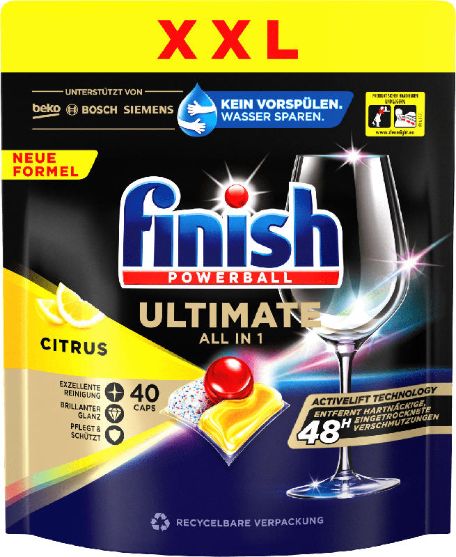 Finish Ultimate All in 1 Geschirrspül-Caps Citrus XXL