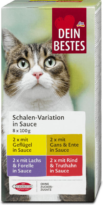 Dein Bestes Katzenfutter Schalen-Variation in Sauce